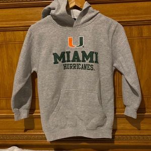 Miami U Hoodie Gray Child S-8
